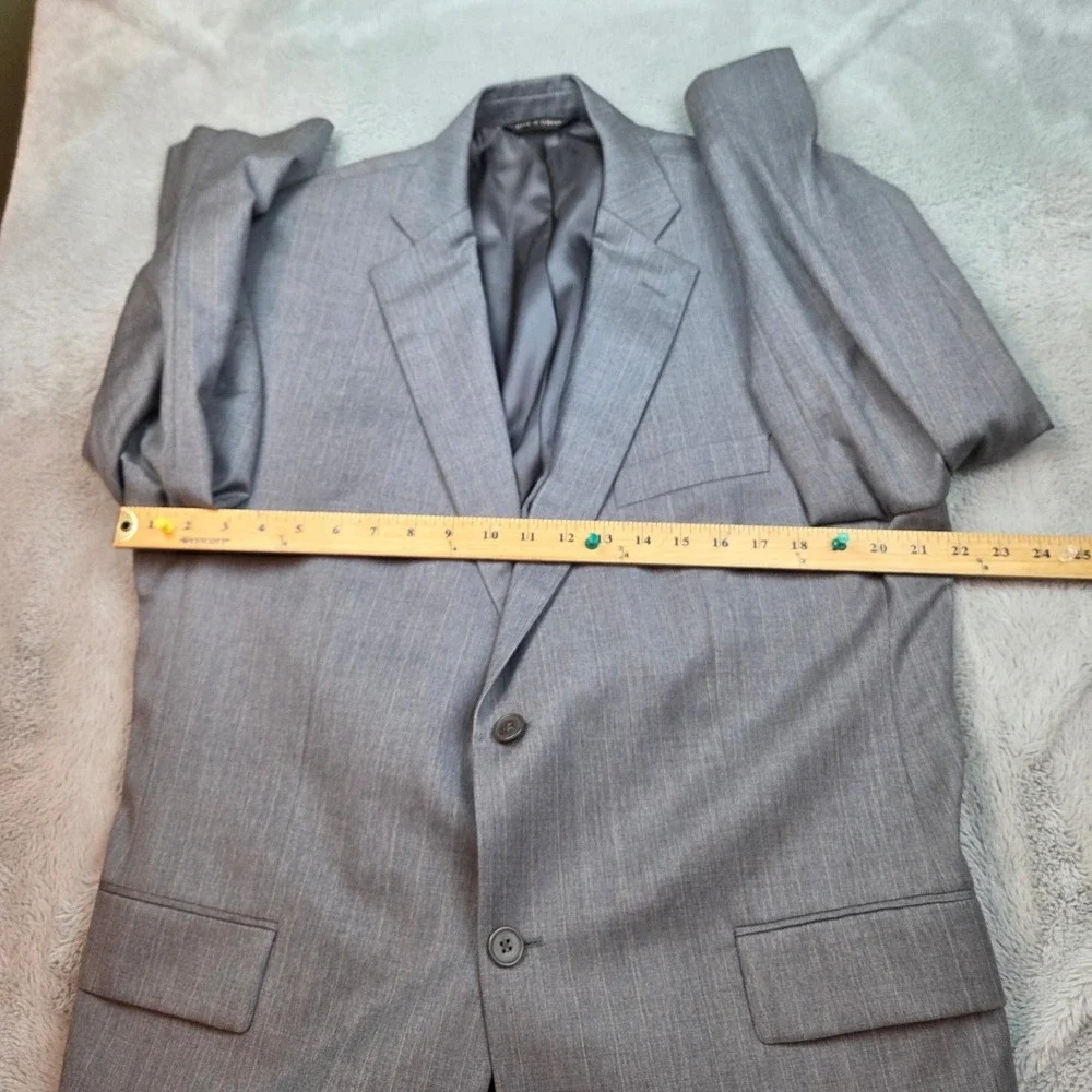 Sarar Wool Cashmere Sport Coat Mens 46R Italian Fabric 2-Button Blazer Gray New